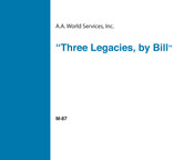Three Legacies, by Bill CD