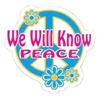 We Will Know Peace Sticker