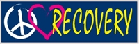 Peace Love Recovery Sticker