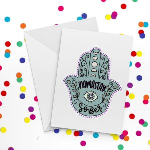 Namastay Sober Card