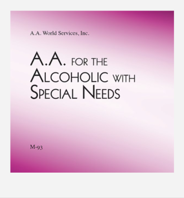 A.A. for the Alcoholic with Special Needs CD